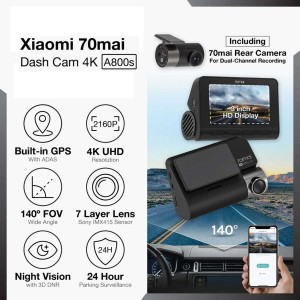 دوربین خودرو سونتی می مدل Dash Cam 4K A800S